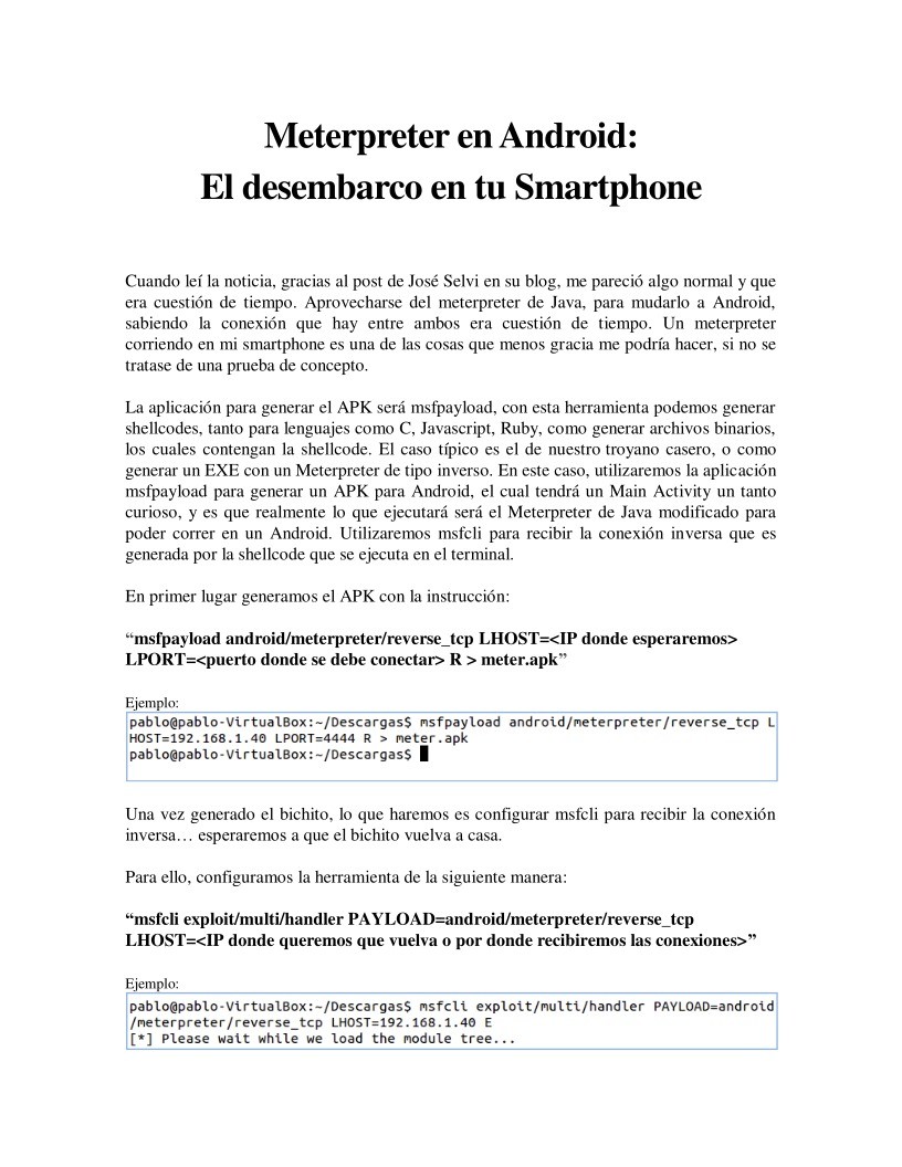 Imágen de pdf Meterpreter en Android: El desembarco en tu Smartphone
